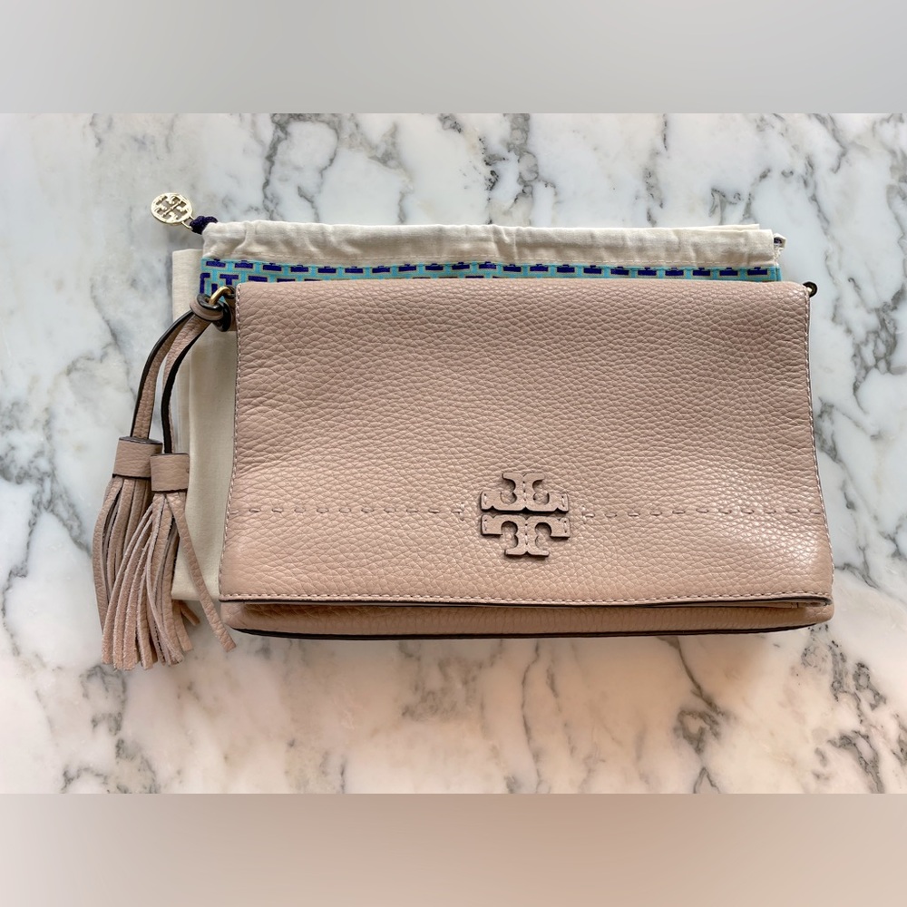 Tory Burch McGraw Foldover Bag (Devon Sand)